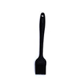 A black silicone basting brush with a long handle and a hanging hole, shown vertically on a plain white background.