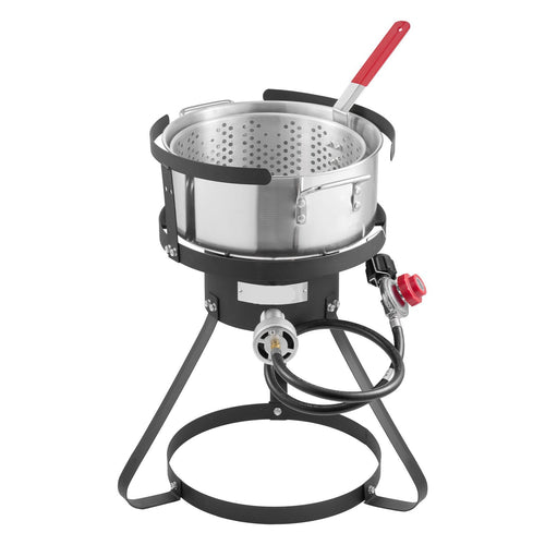 Vevor portable stove with pot on a white background